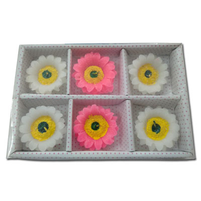 "Flower Design Floating Candles - 6 pcs set - code004 - Click here to View more details about this Product